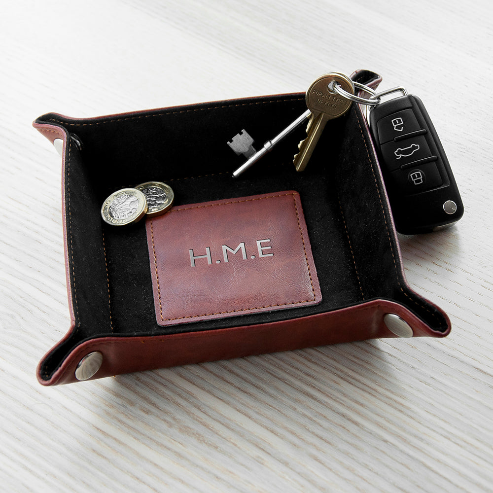 Luxury Brown Personalised Valet Tray - treat-republic