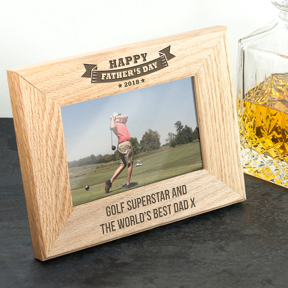 Wordsworth Collection Personalised Dad's Frame of Honour Oak Frame - treat-republic