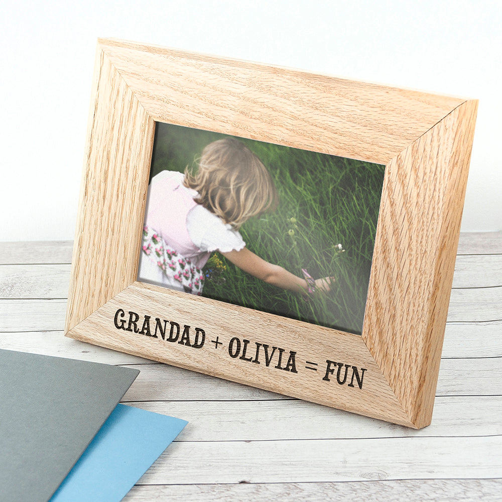 Wordsworth Collection Fun with Grandad Engraved Photo Frame - treat-republic