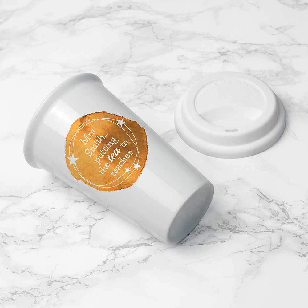 Personalised Tea in Teacher Travel Mug - treat-republic