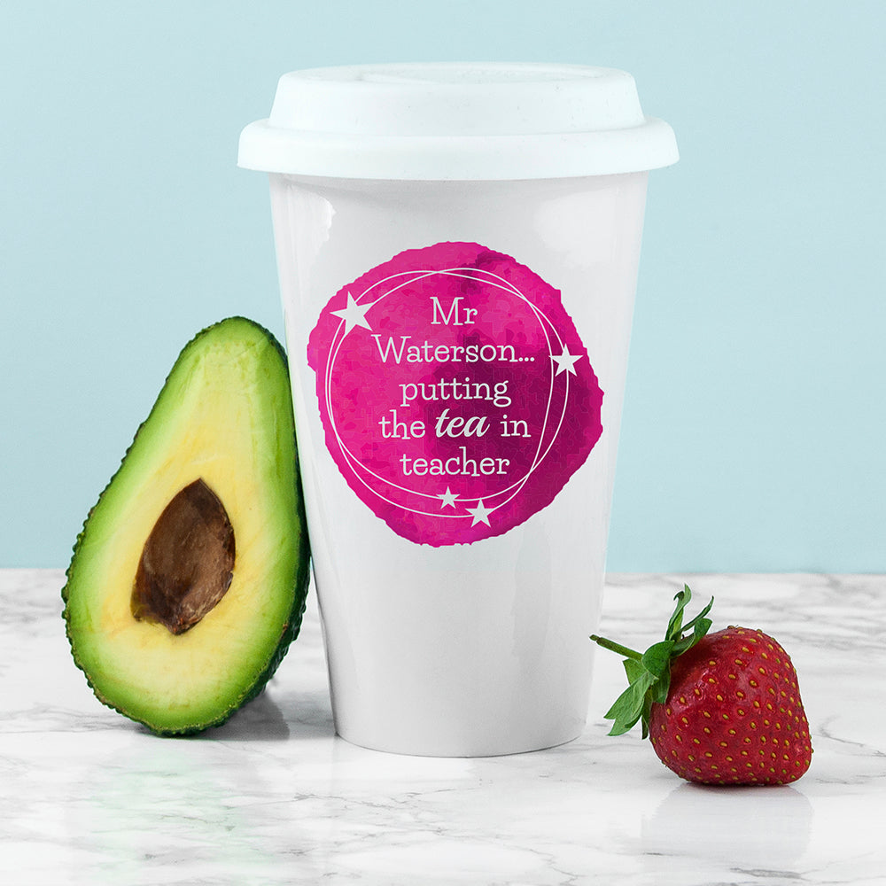 Personalised Tea in Teacher Travel Mug - treat-republic