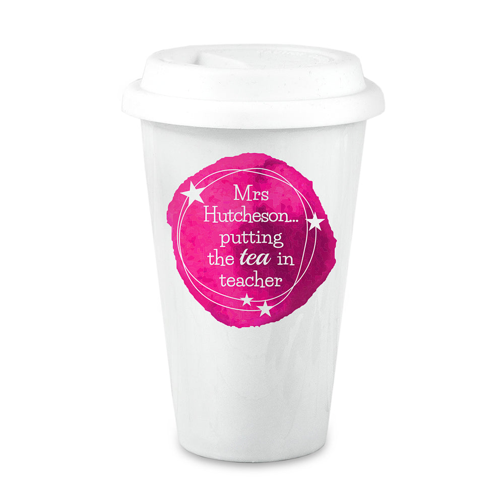 Personalised Tea in Teacher Travel Mug - treat-republic