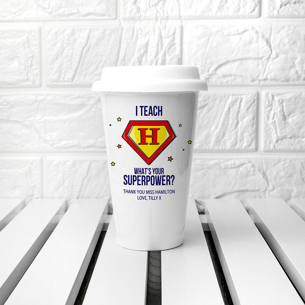 Personalised Super Teacher Travel Mug - treat-republic