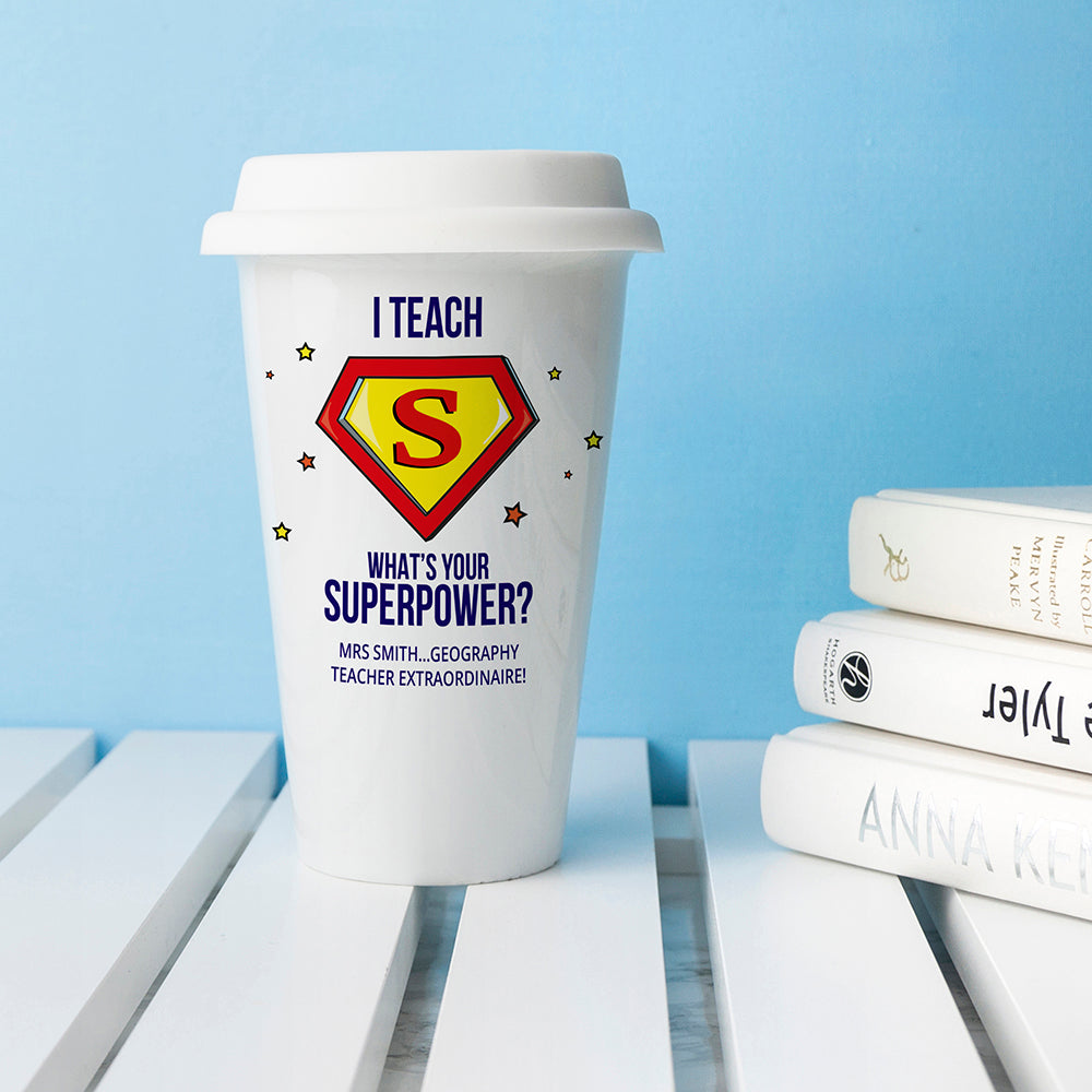 Personalised Super Teacher Travel Mug - treat-republic