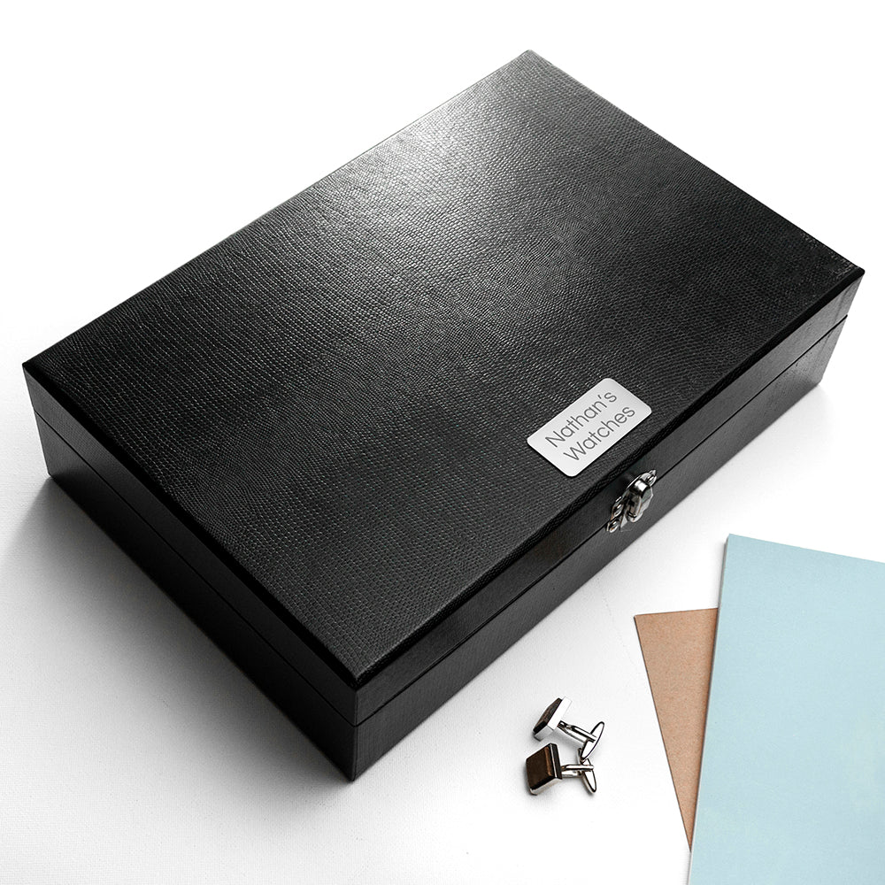 Personalised Watch & Cufflinks Box - treat-republic