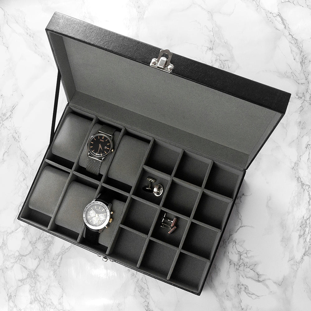 Personalised Watch & Cufflinks Box - treat-republic