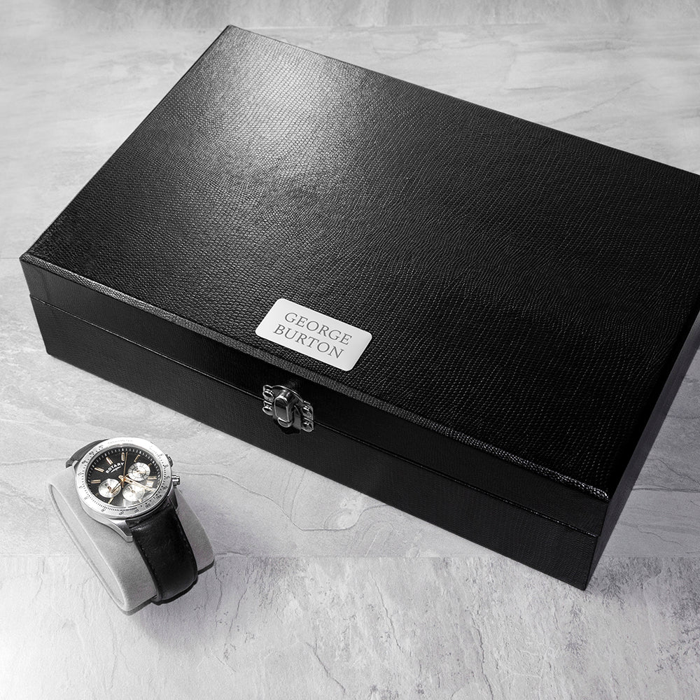 Personalised Watch & Cufflinks Box - treat-republic