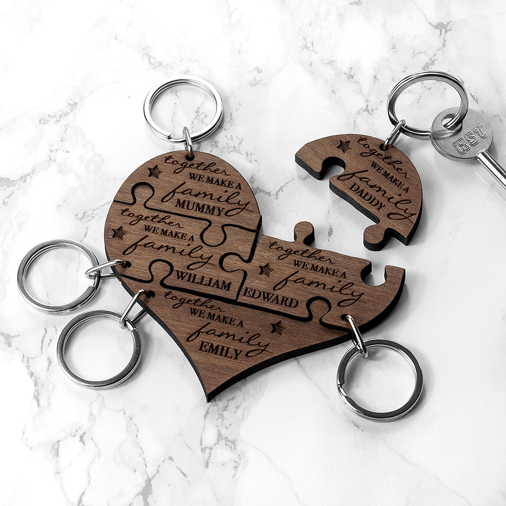 Personalised Family Together Keyring - treat-republic