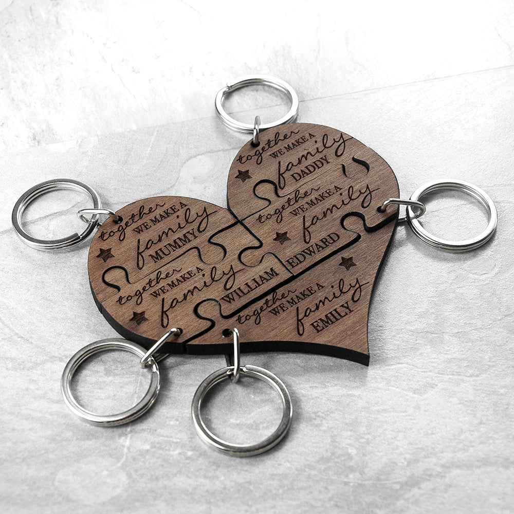 Personalised Family Together Keyring - treat-republic