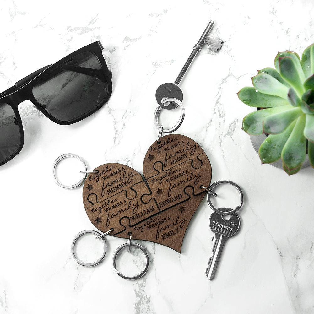 Personalised Family Together Keyring - treat-republic