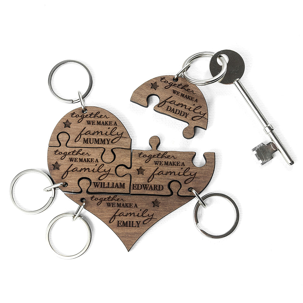 Personalised Family Together Keyring - treat-republic