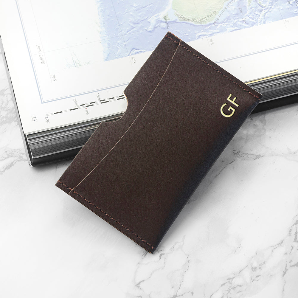 Personalised Luxury Leather Card Holder - treat-republic