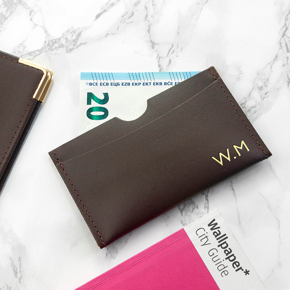 Personalised Luxury Leather Card Holder - treat-republic