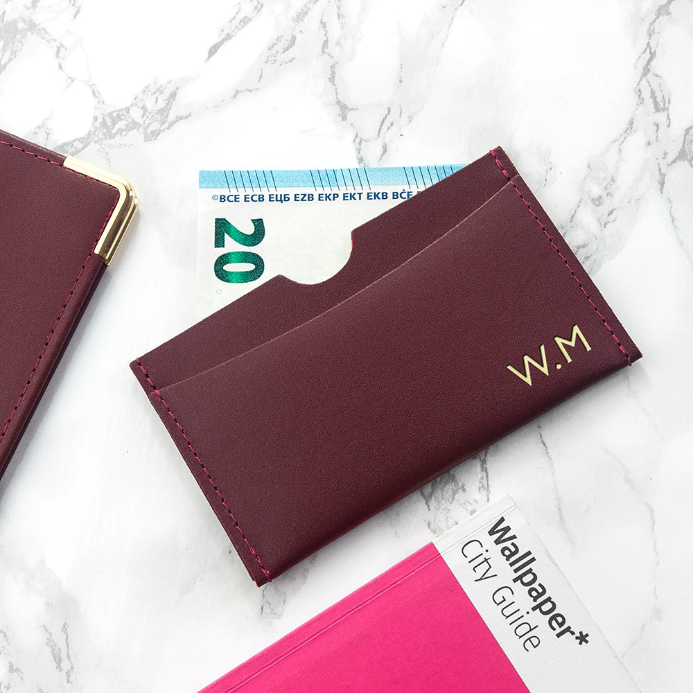 Personalised Luxury Leather Card Holder - treat-republic