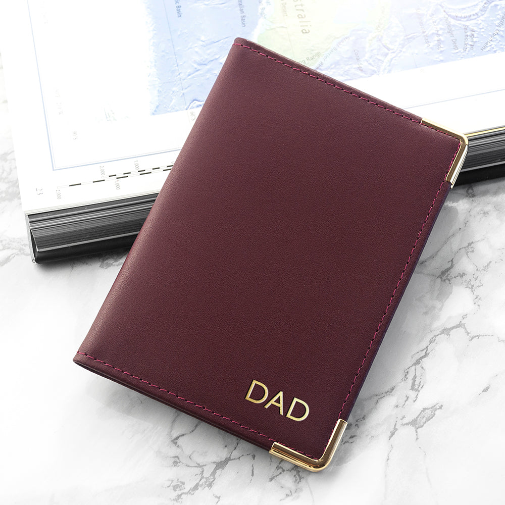 Personalised Luxury Leather Passport Cover - treat-republic