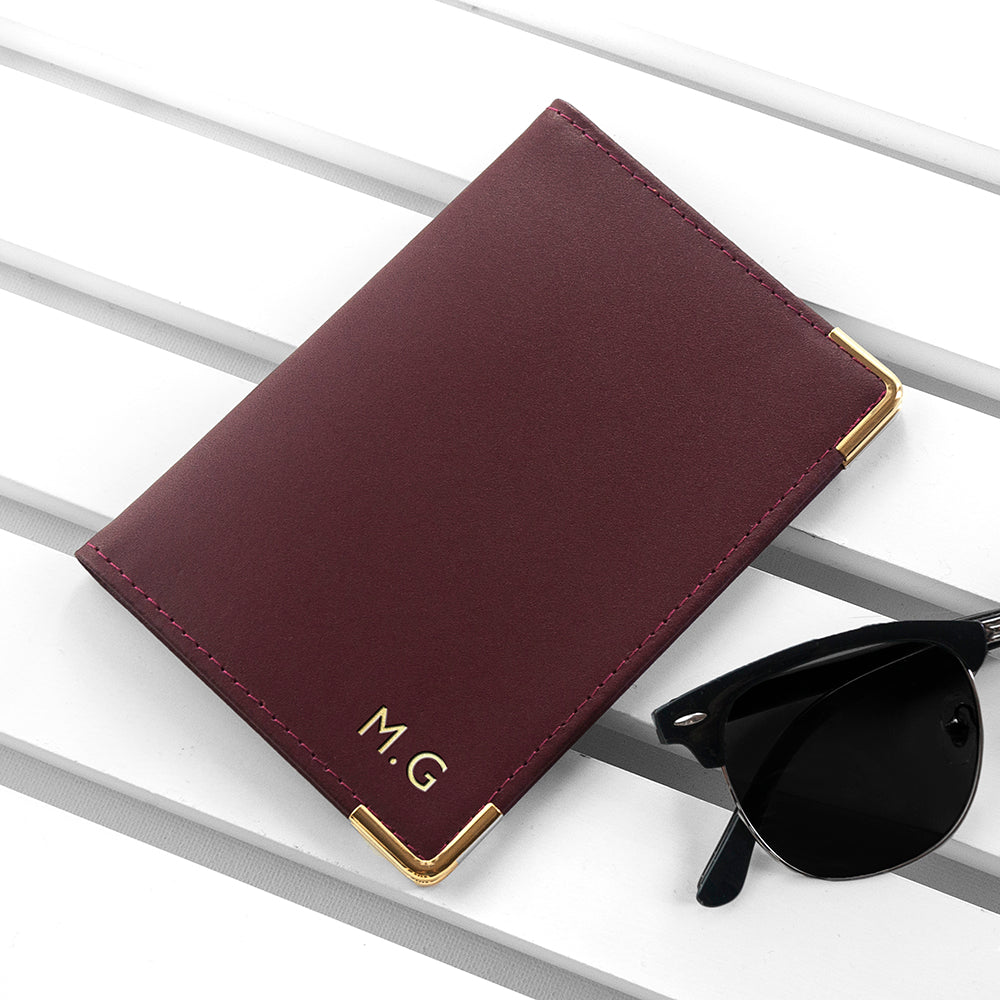 Personalised Luxury Leather Passport Cover - treat-republic