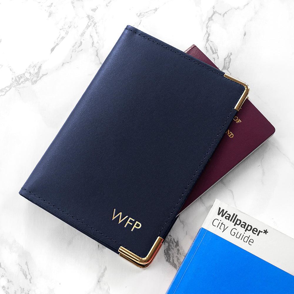 Personalised Luxury Leather Passport Cover - treat-republic