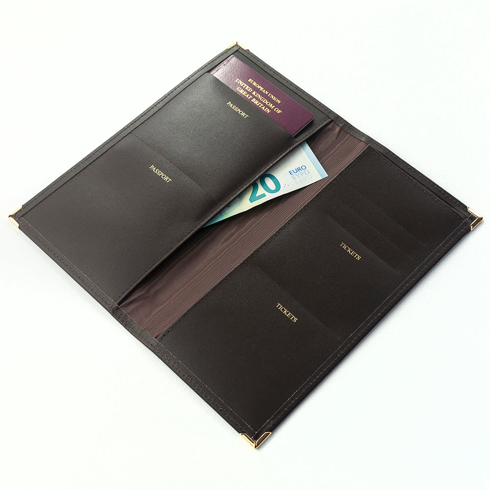 Personalised Luxury Leather Travel Wallet - treat-republic