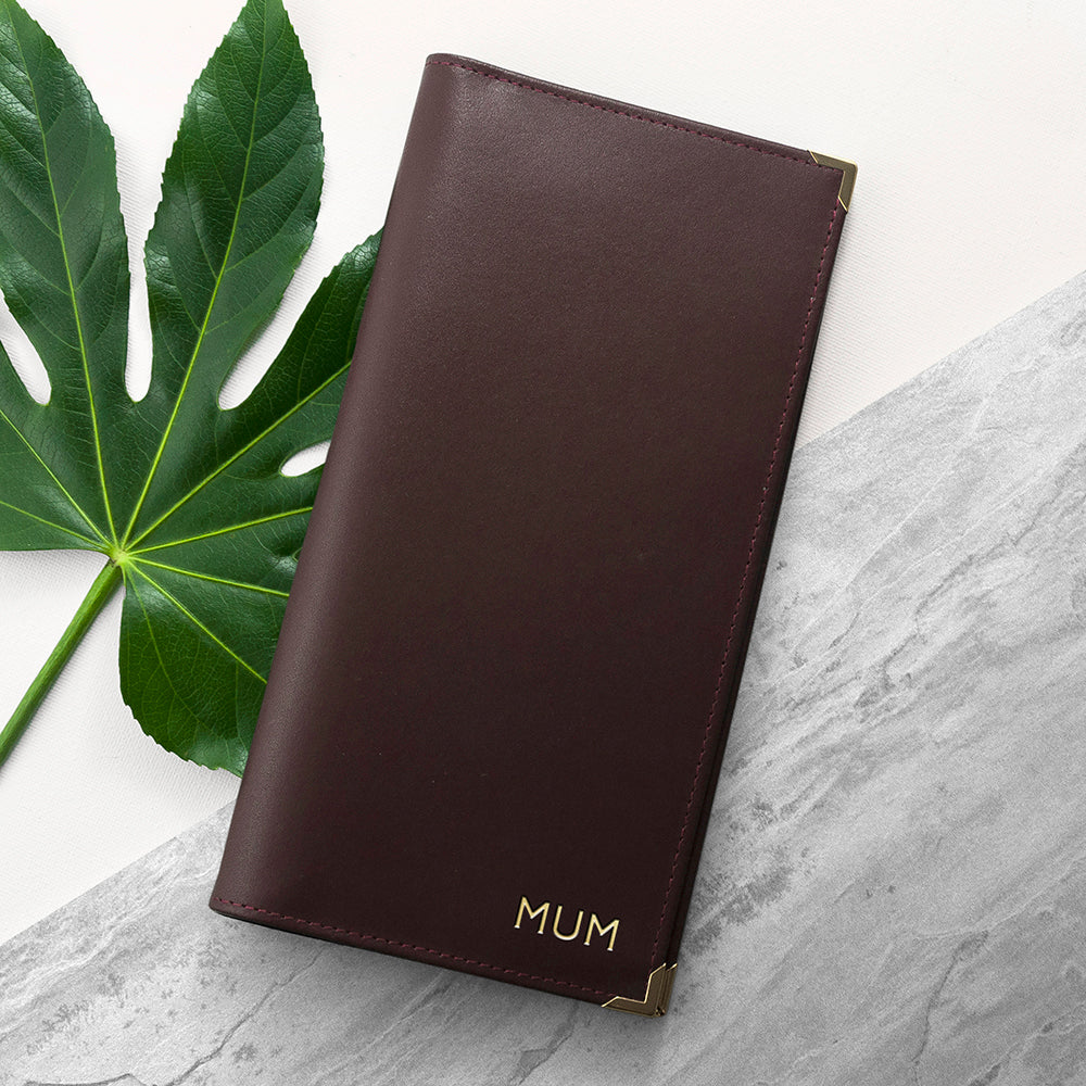 Personalised Luxury Leather Travel Wallet - treat-republic
