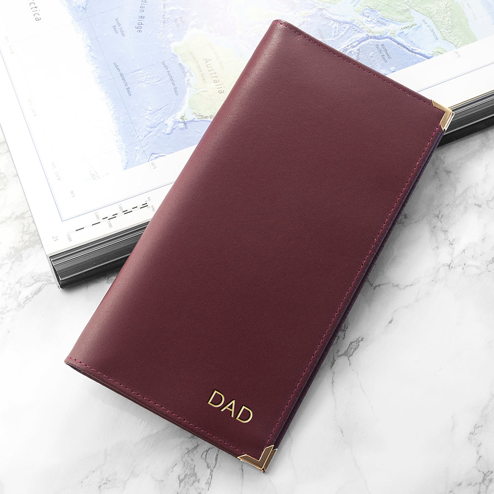 Personalised Luxury Leather Travel Wallet - treat-republic