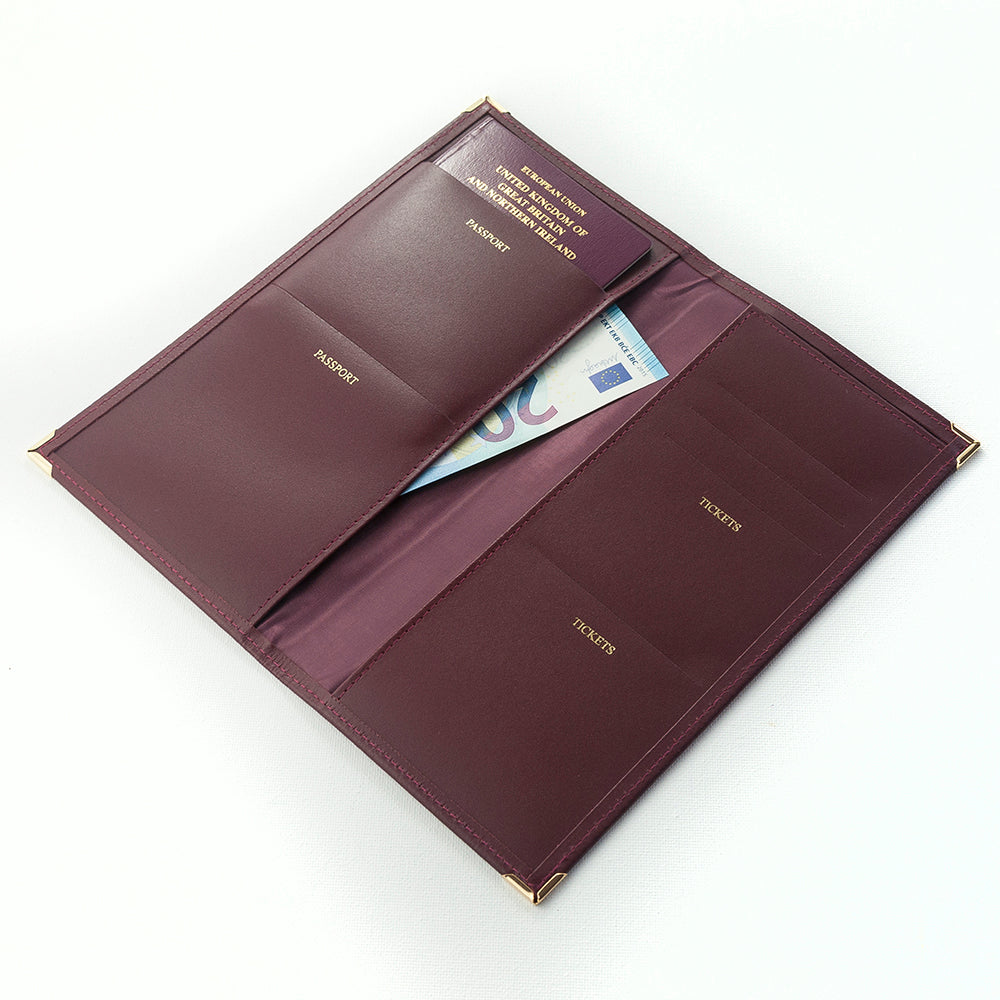 Personalised Luxury Leather Travel Wallet - treat-republic