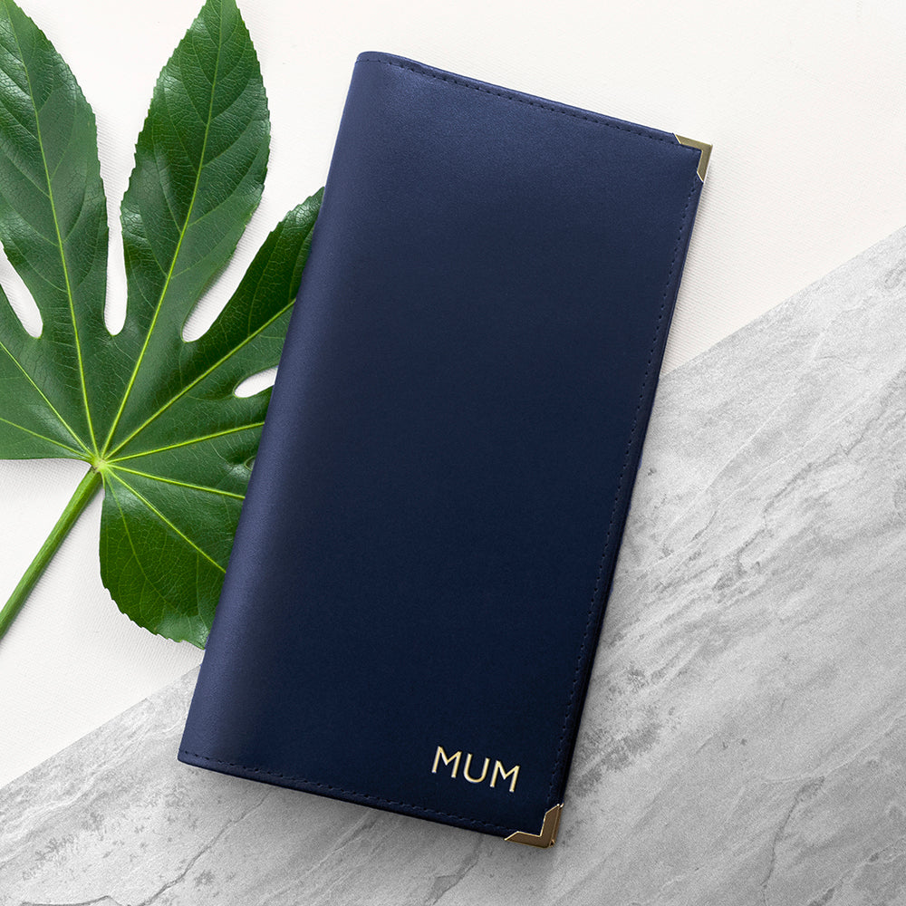 Personalised Luxury Leather Travel Wallet - treat-republic