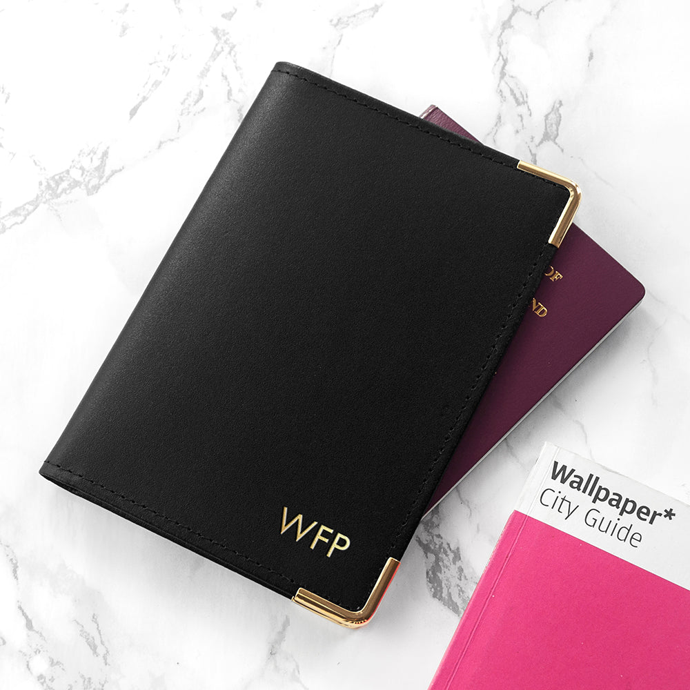 Personalised Luxury Leather Passport Cover - treat-republic