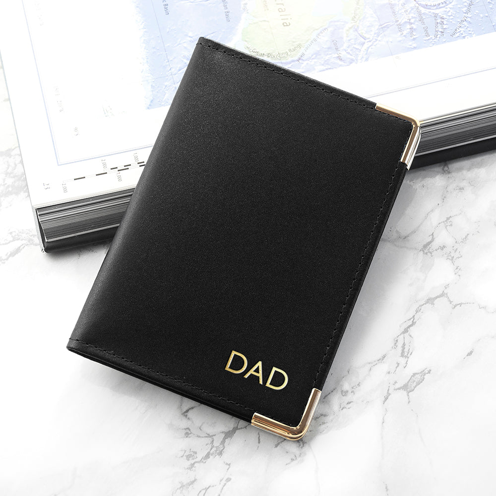 Personalised Luxury Leather Passport Cover - treat-republic