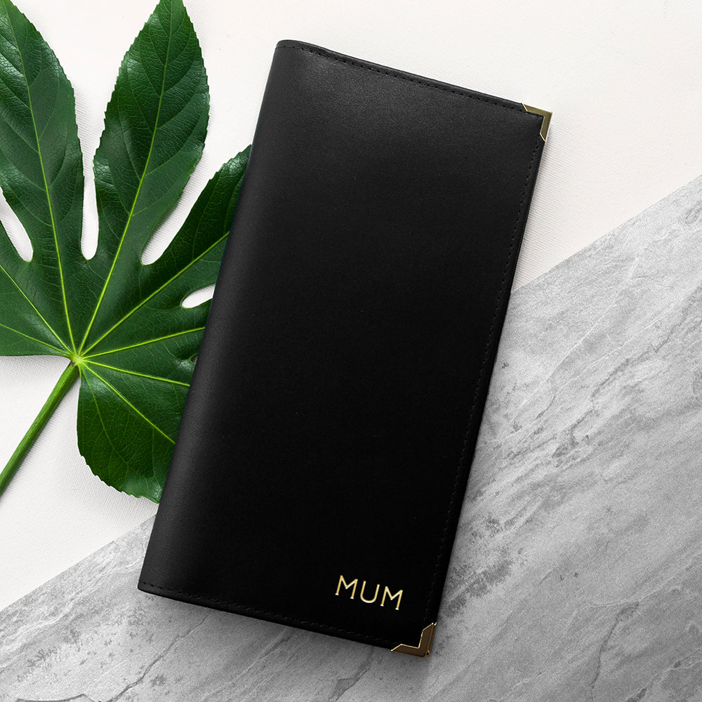 Personalised Luxury Leather Travel Wallet - treat-republic