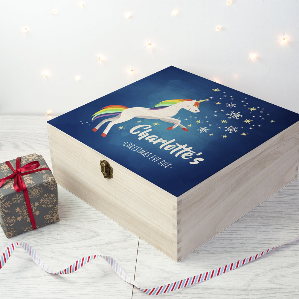 Personalised Rainbow Unicorn Christmas Eve Box - treat-republic