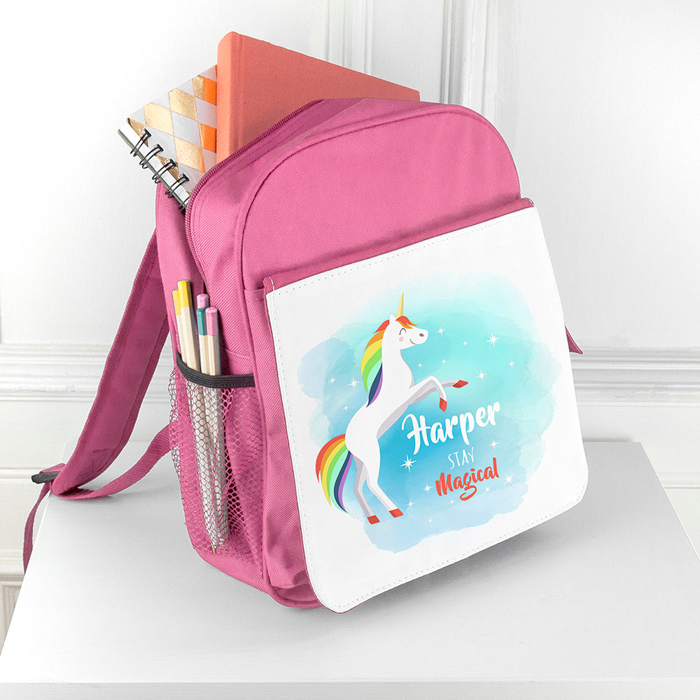Personalised Rainbow Unicorn Backpack - treat-republic