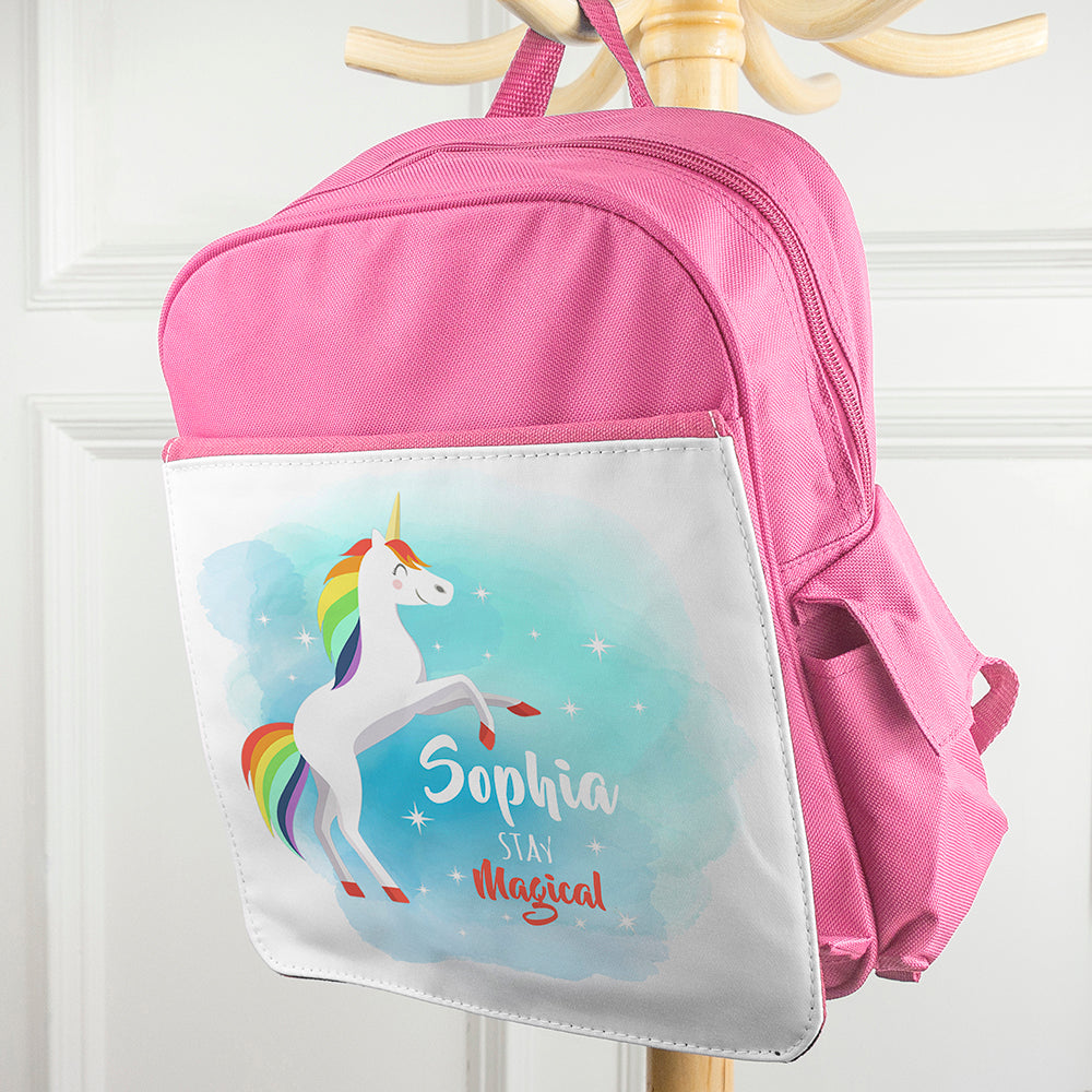 Personalised Rainbow Unicorn Backpack - treat-republic