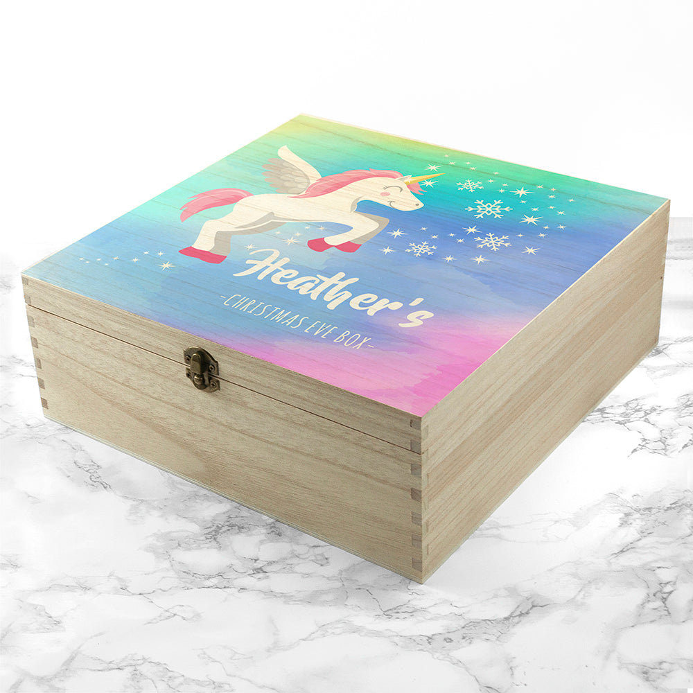 Personalised Colourful Baby Unicorn Christmas Eve Box - treat-republic