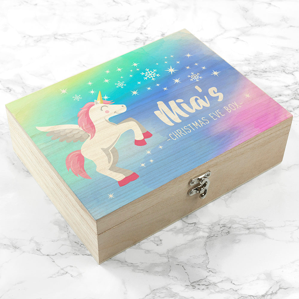 Personalised Colourful Baby Unicorn Christmas Eve Box - treat-republic
