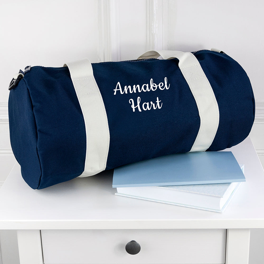 Personalised Kids Navy Gym Kit Bag - treat-republic