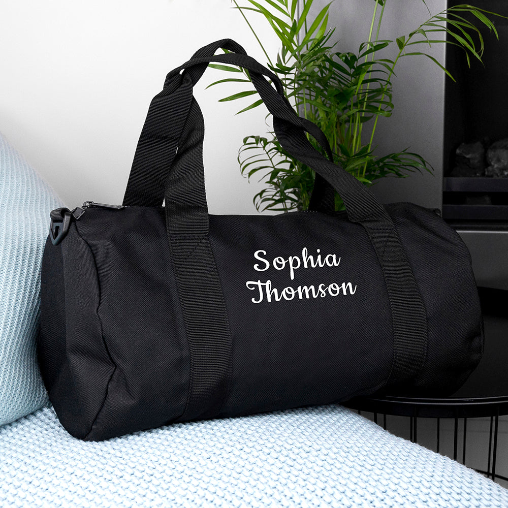 Personalised Kids Black Gym Kit Bag - treat-republic