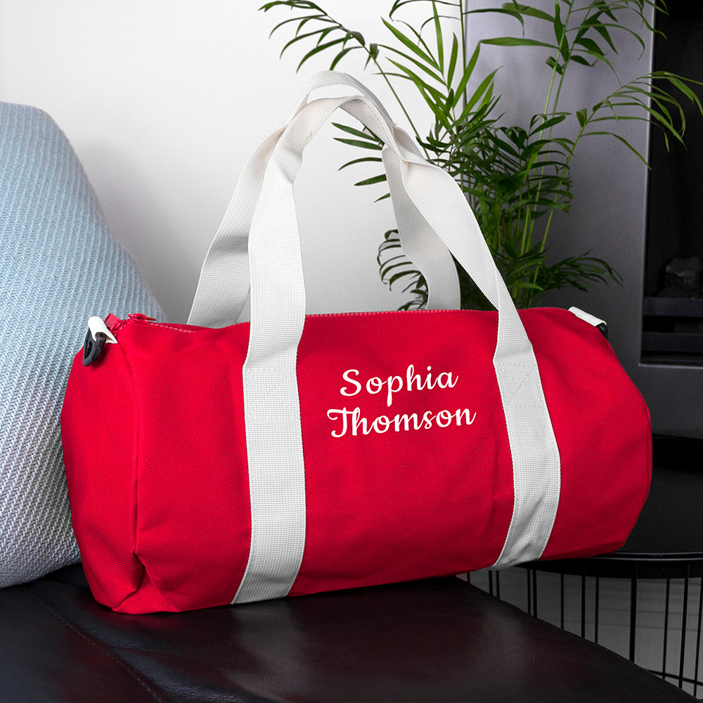 Personalised Kids Red Gym Kit Bag - treat-republic