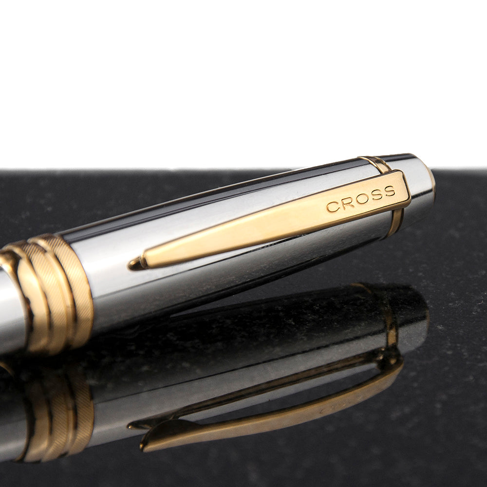 Personalised Cross Silver Gold Medallist Pen - treat-republic