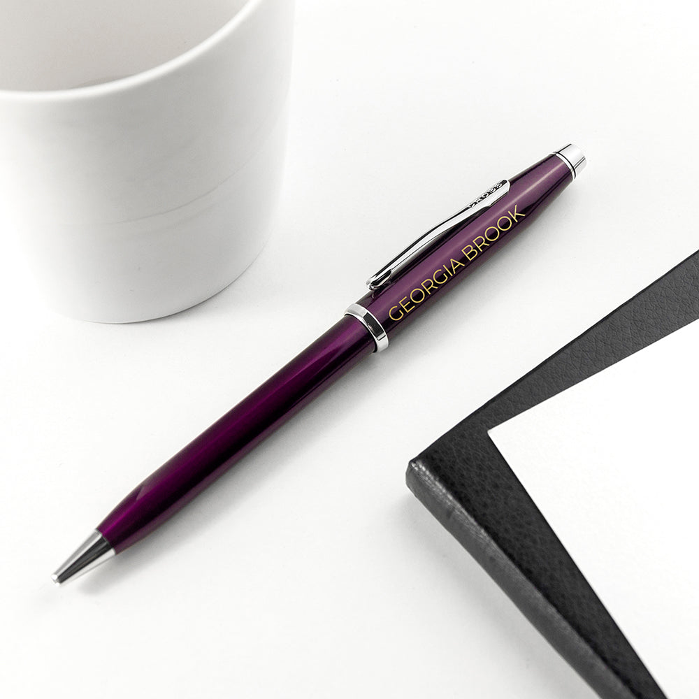 Personalised Cross Century II Pen in Plum - treat-republic