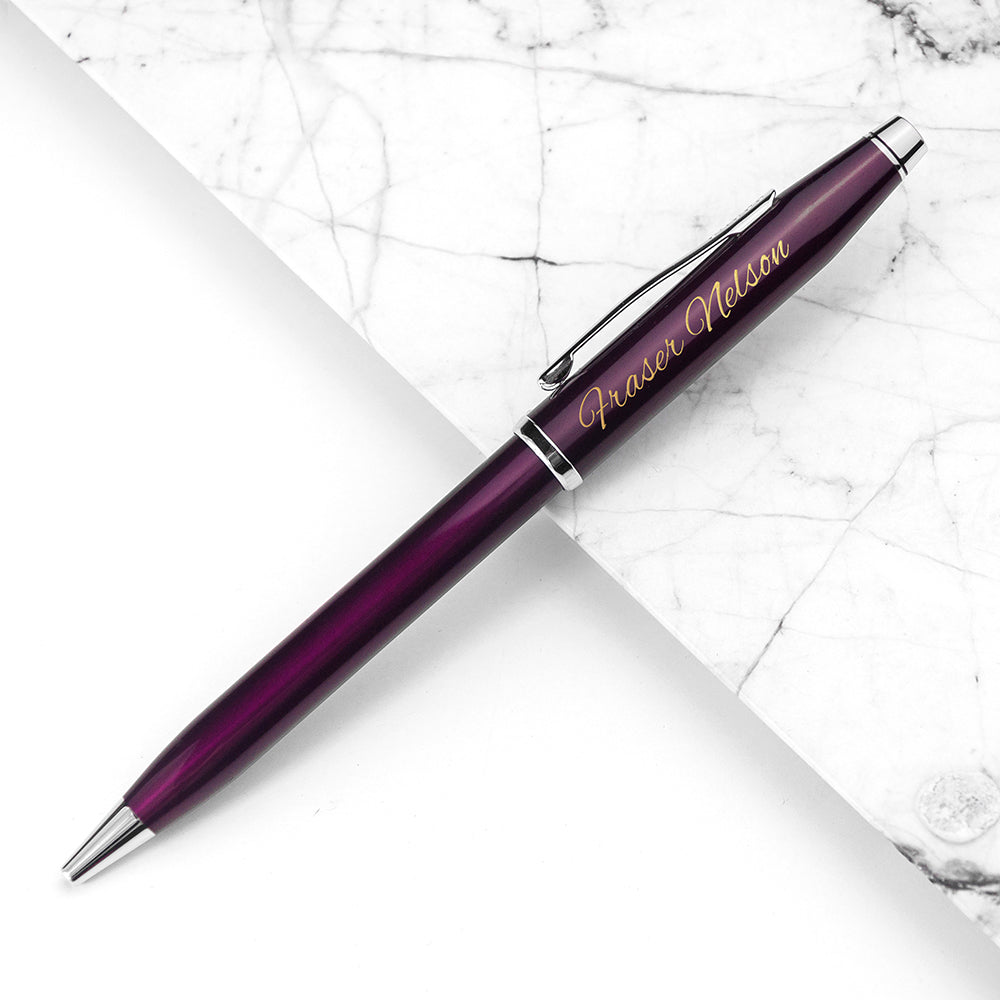 Personalised Cross Century II Pen in Plum - treat-republic