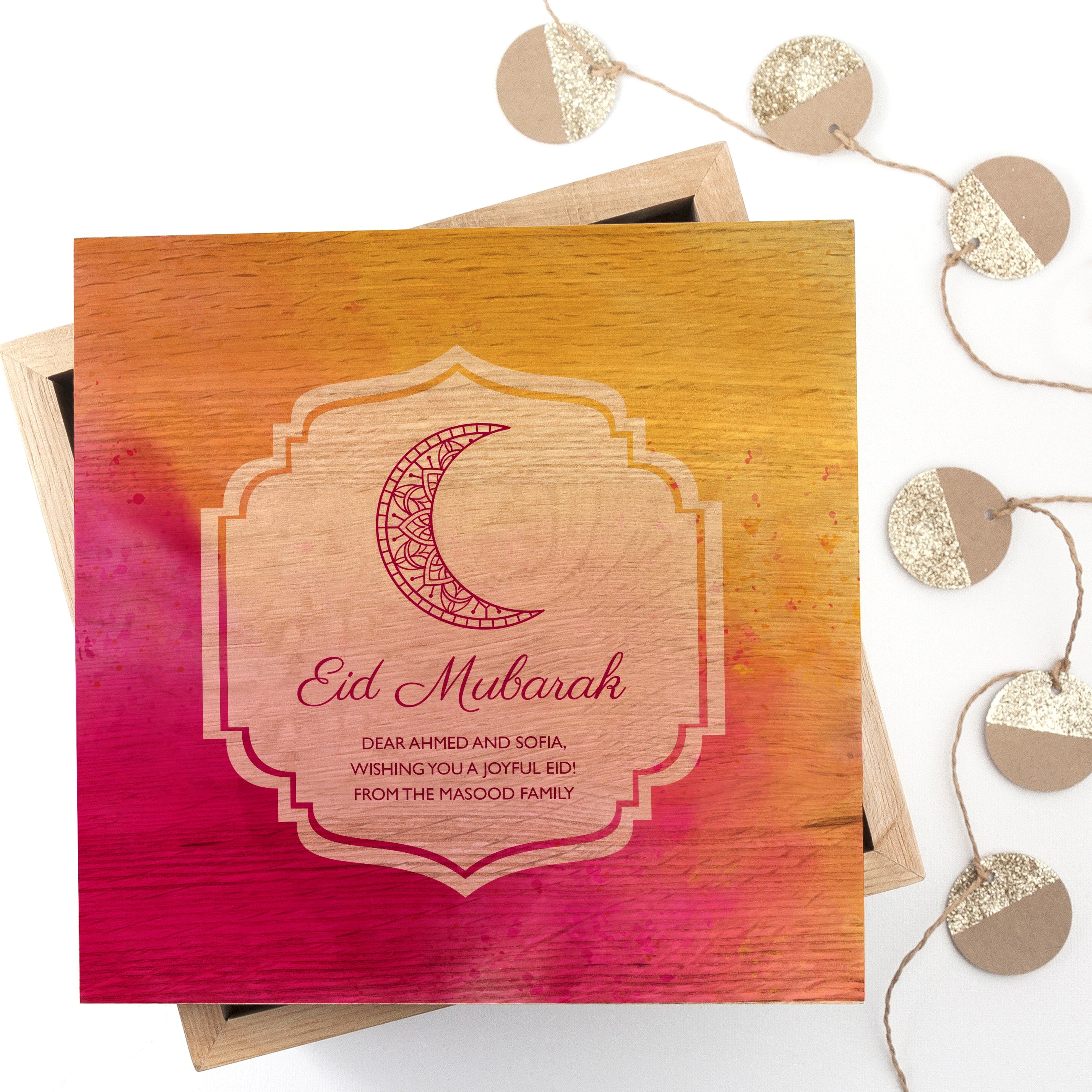 Personalised Eid Mubarak Keepsake Box - treat-republic