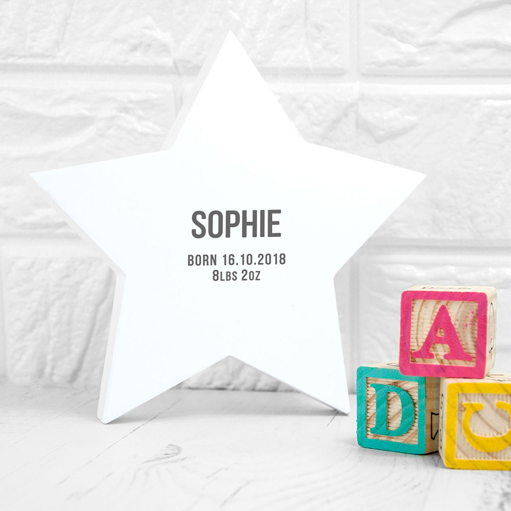 Personalised Newborn Baby Star Keepsake - treat-republic