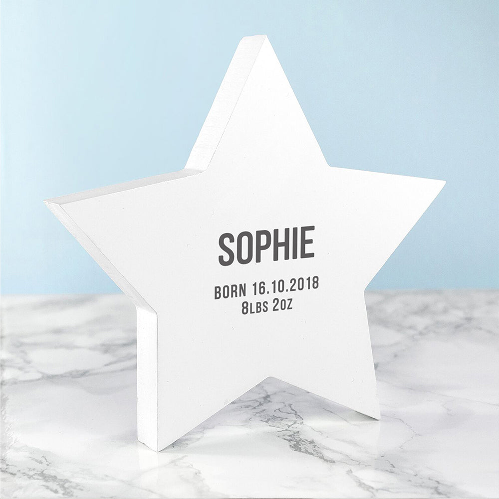 Personalised Newborn Baby Star Keepsake - treat-republic