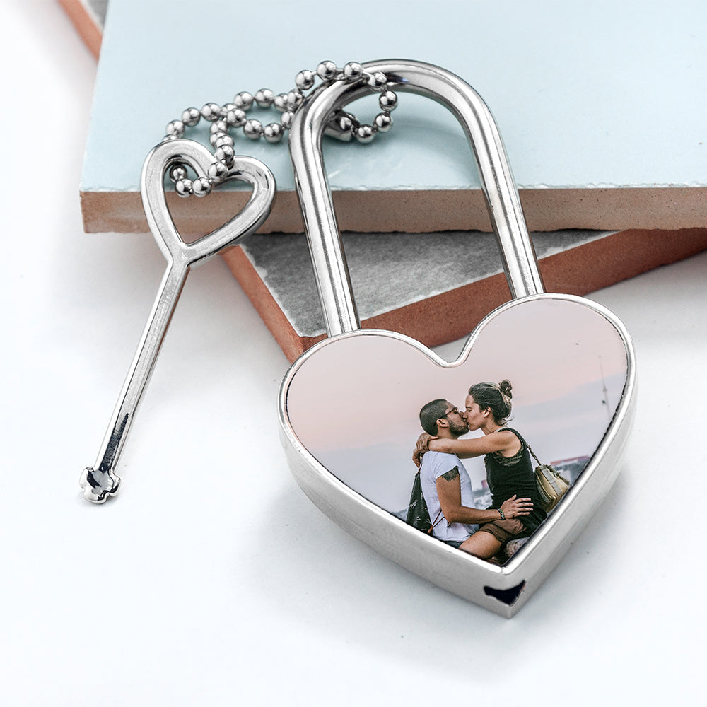 Personalised Favourite Memory Heart Padlock - treat-republic