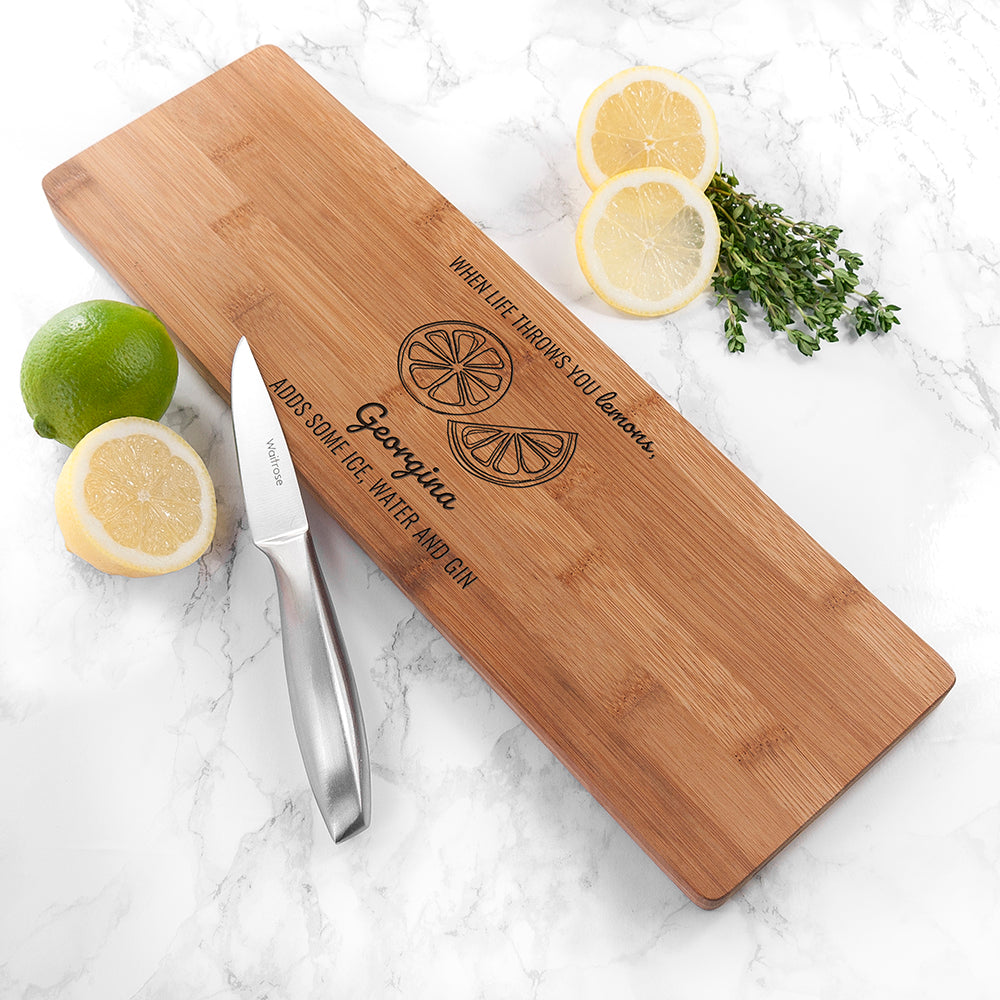Personalised Life Gives You Lemons Board - treat-republic