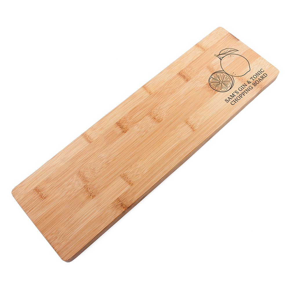 Personalised Gin and Tonic Chopping Board - treat-republic