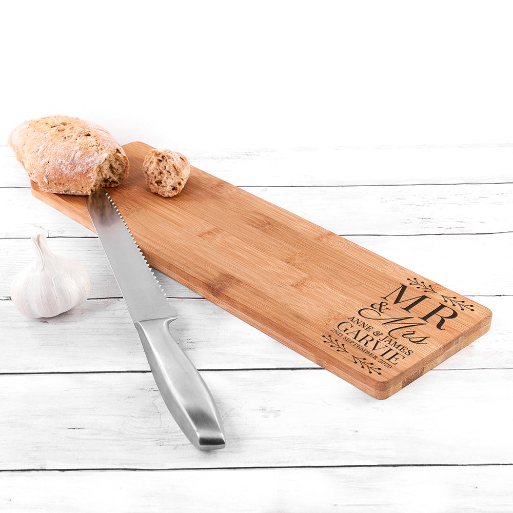Personalised Mr and Mrs Serving Board - treat-republic