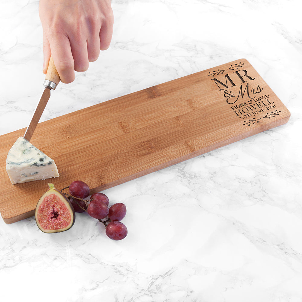 Personalised Mr and Mrs Serving Board - treat-republic