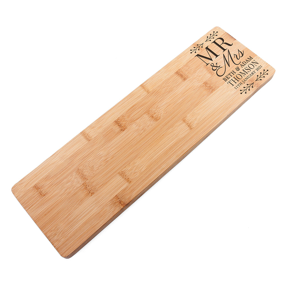 Personalised Mr and Mrs Serving Board - treat-republic