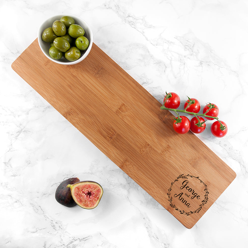 Personalised Couple's Wreath Serving Board - treat-republic
